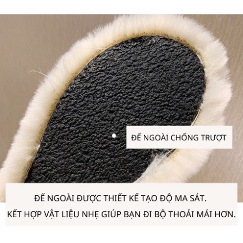 Dép lông thỏ🍀FREESHIP🍀Dép đi trong nhà, dép bông êm sang trọng dễ thương phong cách Hàn Quốc