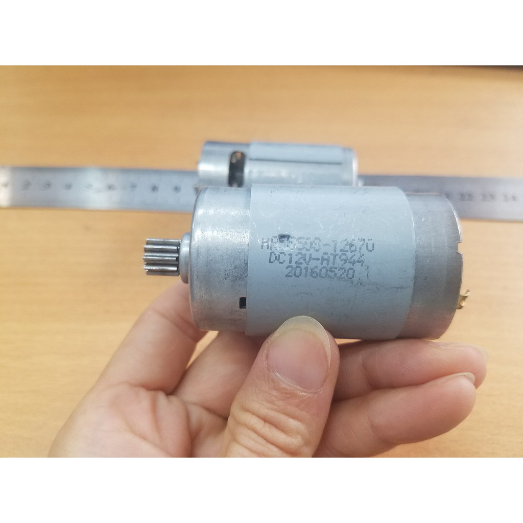 Xuongpinoto Động cơ xe điện trẻ em 550 kèm bánh răng kim loại 10 răng điện áp 12V,hàng mới 100%