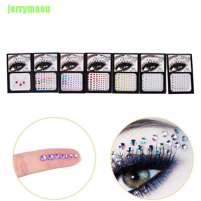 [JERU] New Jewel Eyes Makeup Crystal Eyes Sticker Tattoo Diamond Glitter Makeup Sticker ERHZ