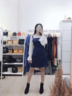 Yếm xanh đen báic (ko kèm áo) (+hình thật)