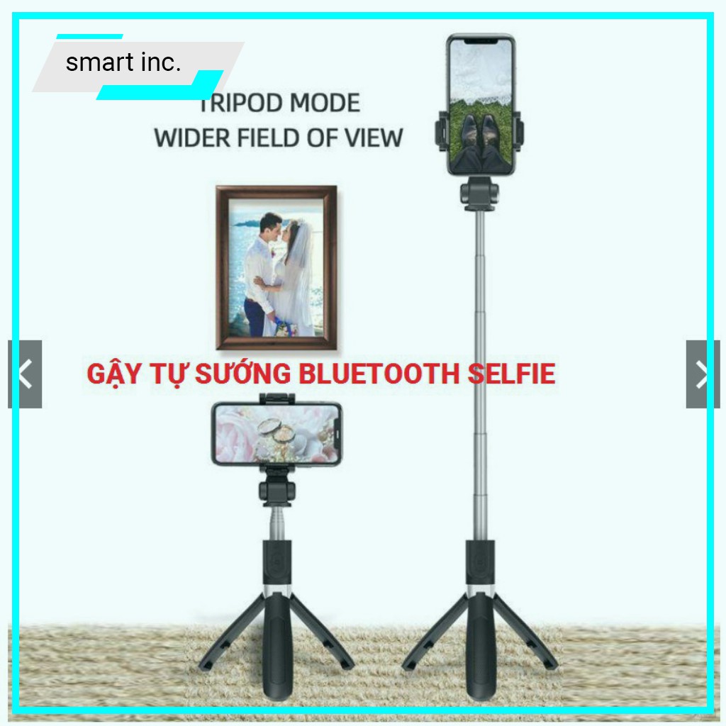 Gậy Selfie Bluetooth Chụp Hình Ảnh Tự Sướng Remote 👄FREESHIP👄 Tripod 3 Chân Đế Đỡ Điện Thoại Giá Đỡ Smartphone Gấp Gọn | BigBuy360 - bigbuy360.vn
