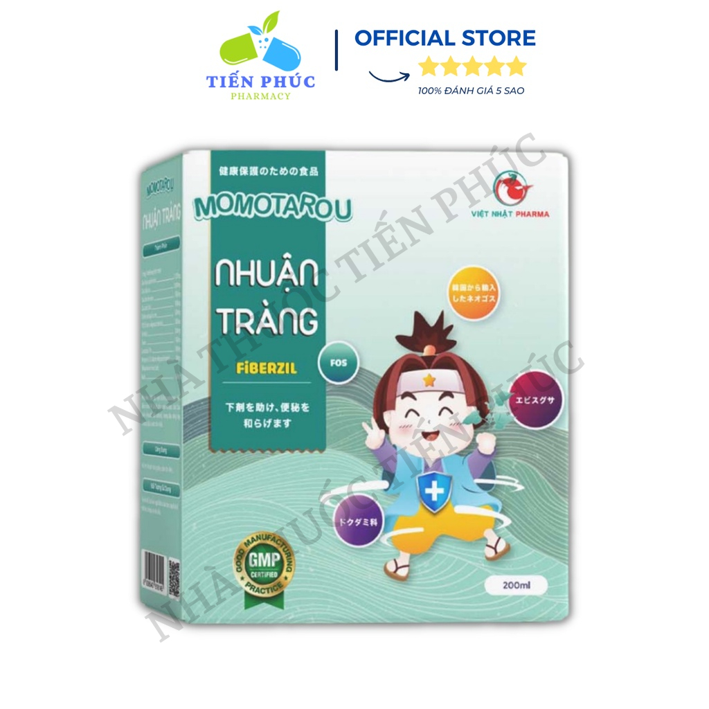Siro Momotarou Nhuận Tràng FiberZil - Hỗ trợ nhuận tràng, giảm táo bón Hộp 20 ống - Nhà Thuốc Tiến Phúc