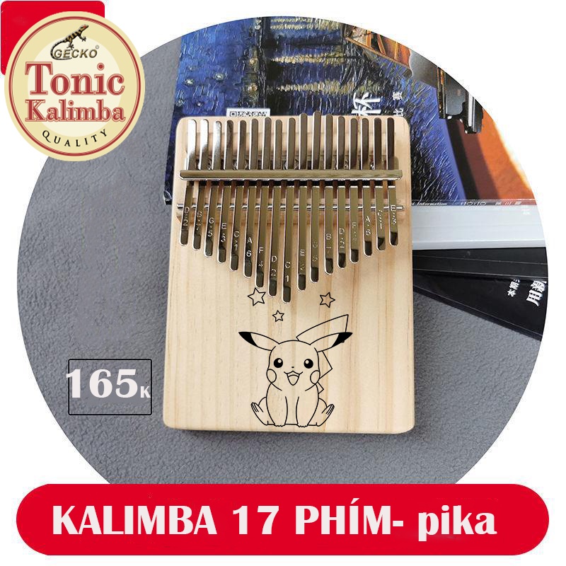 Đàn Kalimba Giá Rẻ Gỗ Nguyên Khối - Tặng HDSD Cam kết không tịt nốt M17