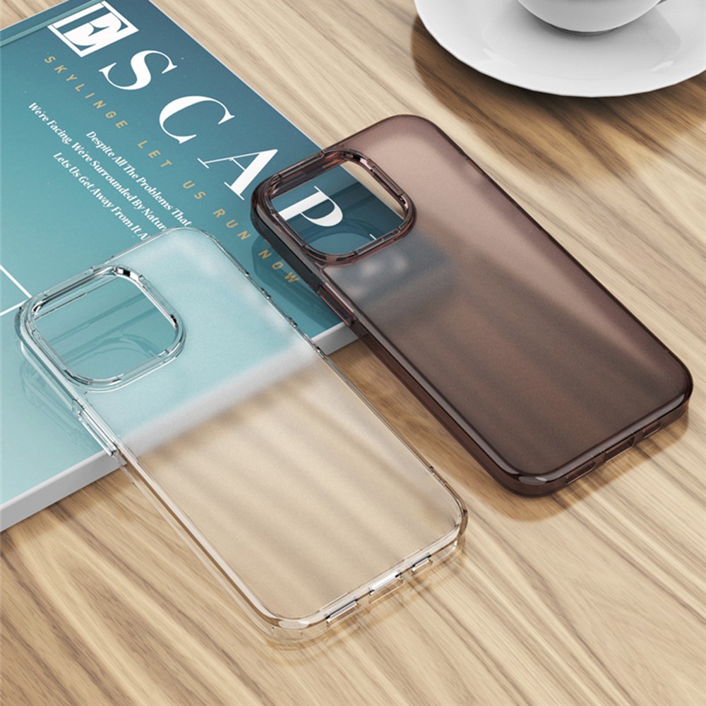 Vỏ điện thoại acrylic mờ cho iphone 15 14 13 12 pro max 14 plus vỏ khung tpu mềm