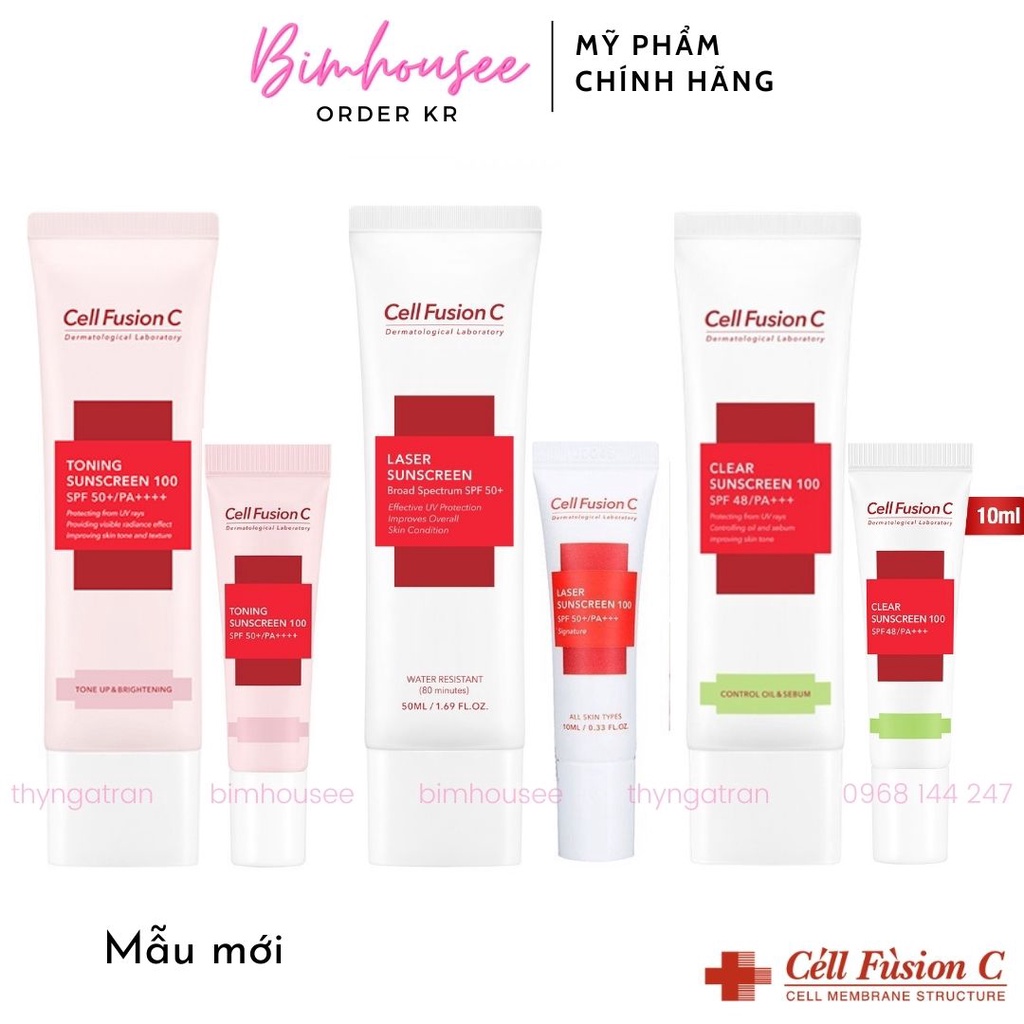 Kem chống nắng Cell Fusion C Laser Sunscreen 100 50ml SPF50+/PA+++