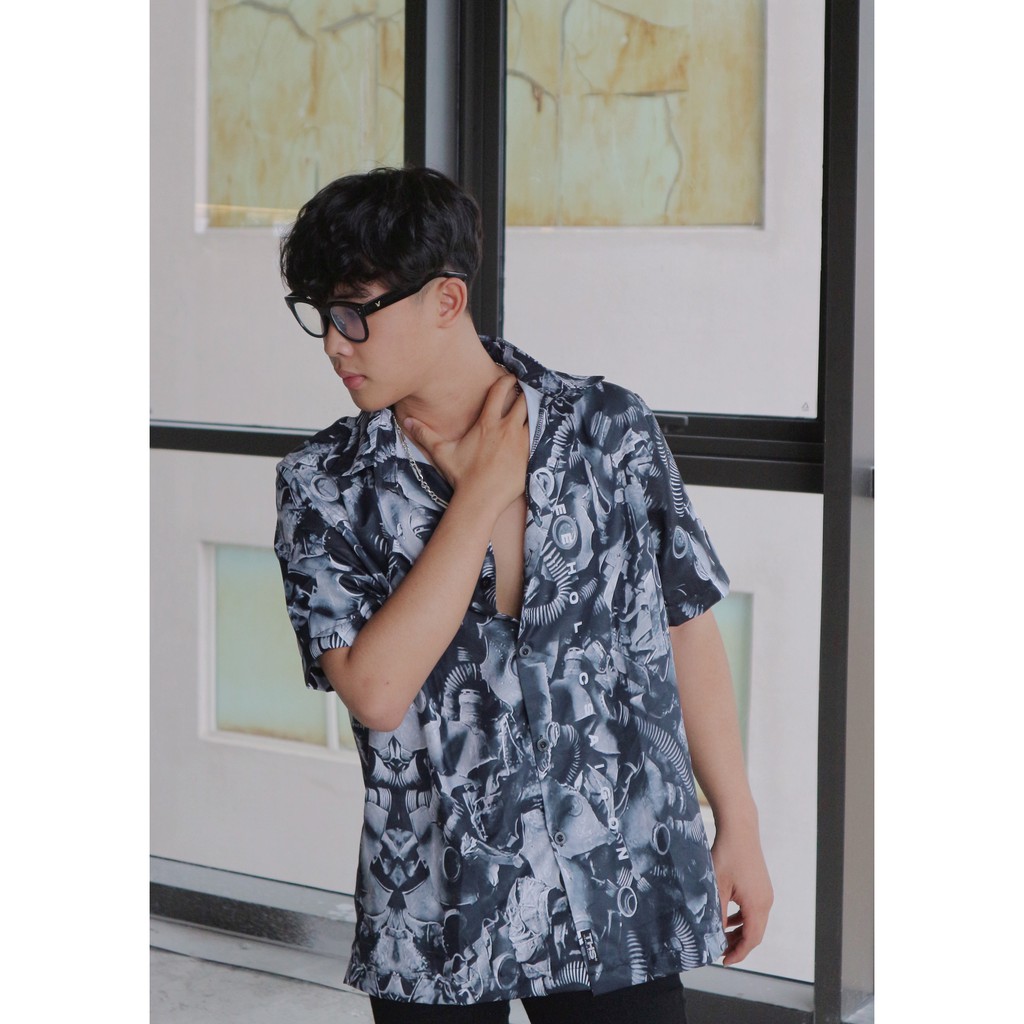 [TeeHolic] Áo Sơ Mi Unisex In Hình Mặt Nạ THS