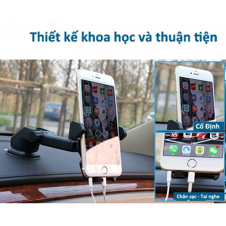 Giá Đỡ Điện Thoại, Giá Kẹp ĐT Xoay 360 Dùng Trong Xe Ôtô Chắc Chắn Kiểu Giáng Sang Trọng Chuẩn Loại A1