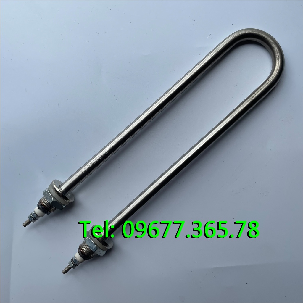 Thanh điện trở đun nước inox U đơn 20cm (dùng trong nồi phở,nồi hơi) điện áp 220V