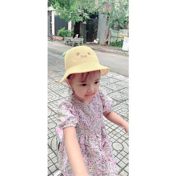 Mũ rộng vành mầm cây siêu yêu cho bé(1-4 tuổi)