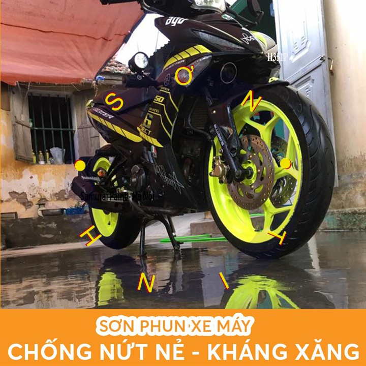 Chai sơn xịt Samurai 56** màu vàng phản quang