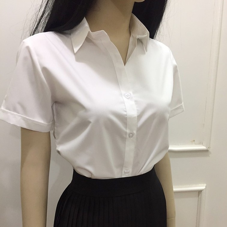 Áo Sơ Mi Trắng Nữ 💖𝑭𝒓𝒆𝒆𝒔𝒉𝒊𝒑💖 Áo trắng nữ dài tay -ngắn tay | BigBuy360 - bigbuy360.vn