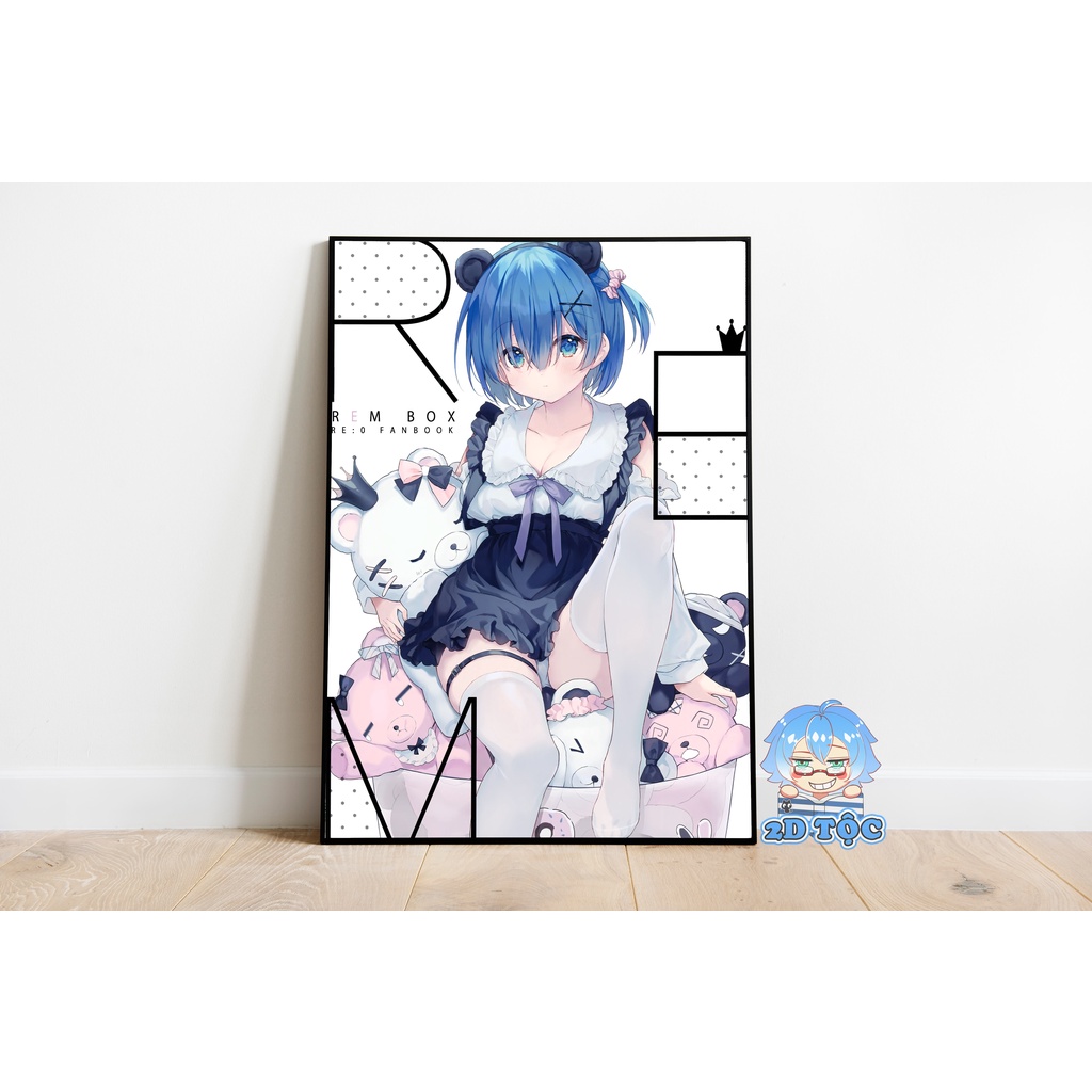 Ảnh POSTER A3 Dán Tường Cao Cấp Rem (17) Anime Light Novel Re:Zero Kara Hajimeru Isekai Seikatsu By 2D Tộc Shop