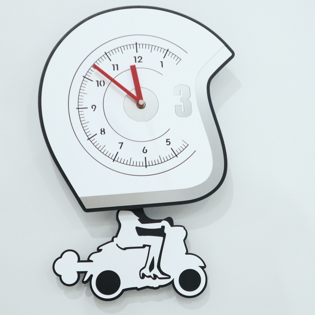 [ New item] Đồng hồ treo tường, đồng hồ trang trí nhà cửa decor phòng  hình cô gái đi xe - Bike Girl wall clock