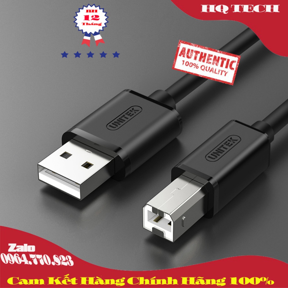 CÁP MÁY IN TỐC ĐỘ CAO 480Mbps USB 2.0 DÀI 5 MÉT HÀNG CHÍNH HÃNG UNITEK YC421
