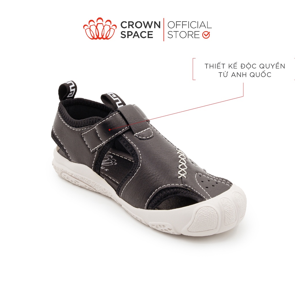 Giày Sandal Cho Bé Trai Crown Space CRUK653 Size 32-37, Sandal Bít Mũi Cao Cấp Cho Bé Chính Hãng Chuẩn Y Khoa.