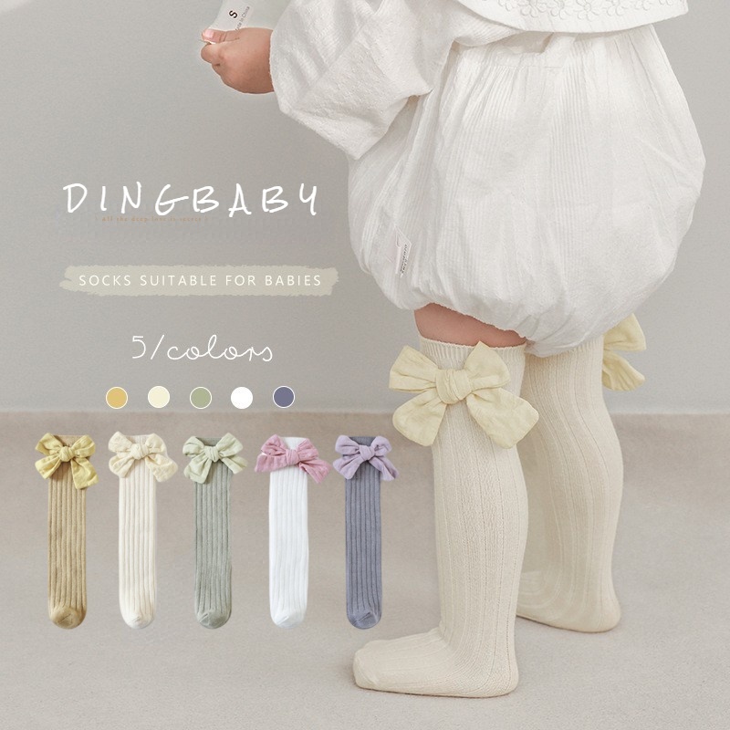 ❤Vớ Dài Đính Nơ Dễ Thương Dành Cho Bé Gái Sơ Sinh