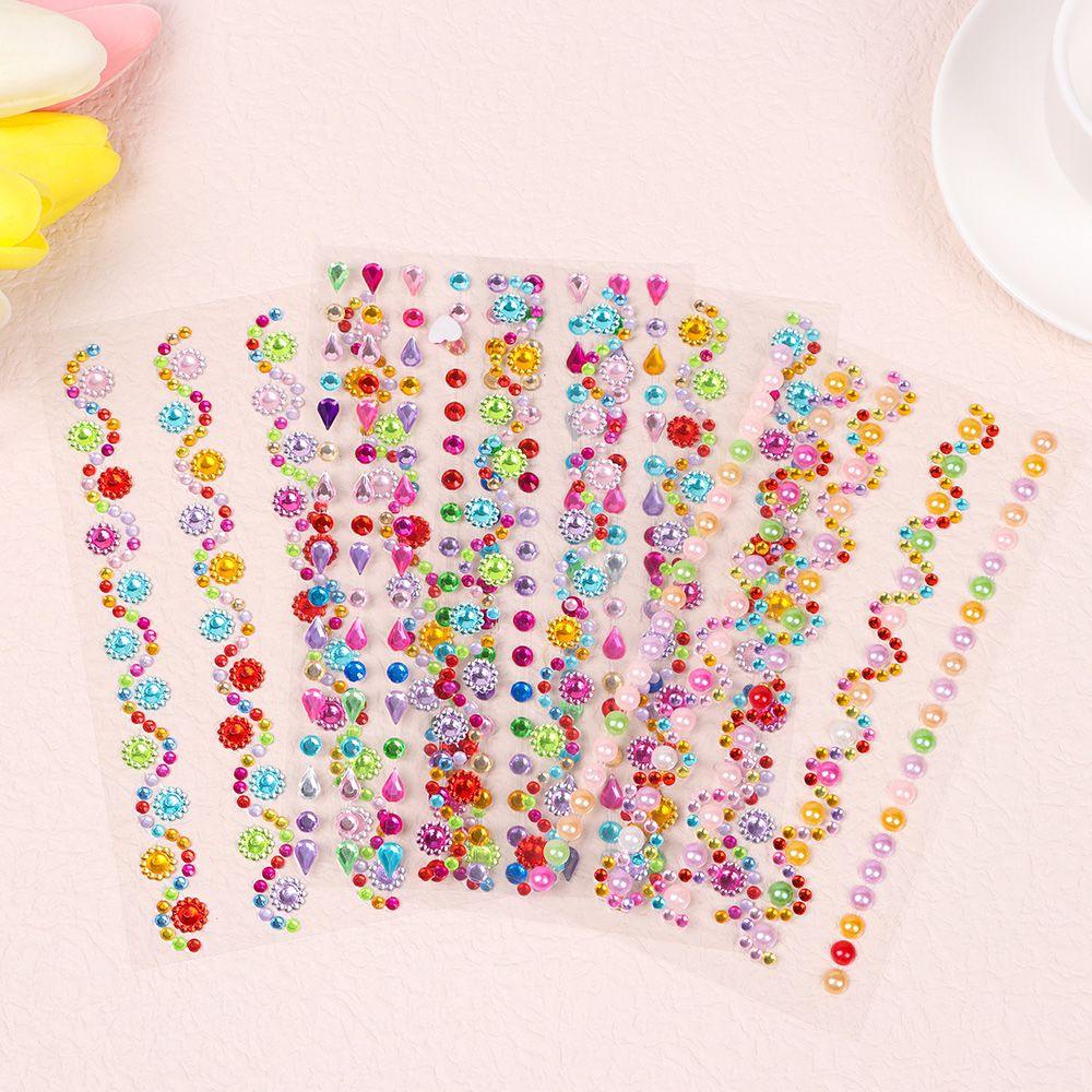 UUMIR Miếng Dán Trang Trí Điện Thoại / Sổ Tay Bằng Acrylic Đính Đá Pha Lê Nhiều Kiểu Xinh Xắn Cho Bé