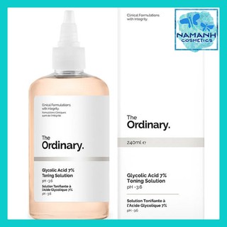 Nước hoa hồng tẩy da chết AHA The Ordinary Glycolic Acid 7% Toning Solution