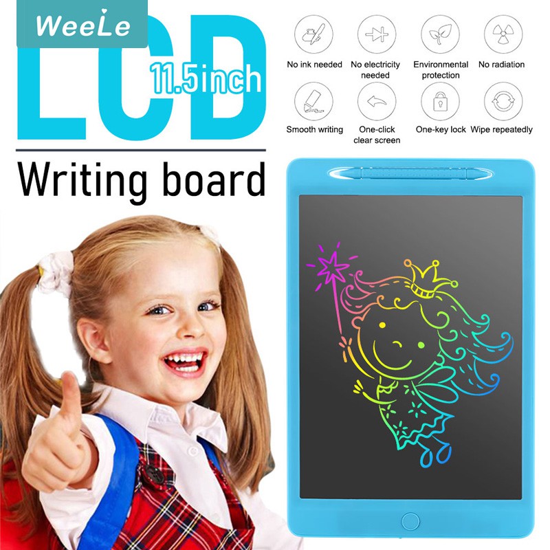 Weele 11.5" Portable  USB Charging Colorful LCD Drawing Tablet for Kids Writing Board