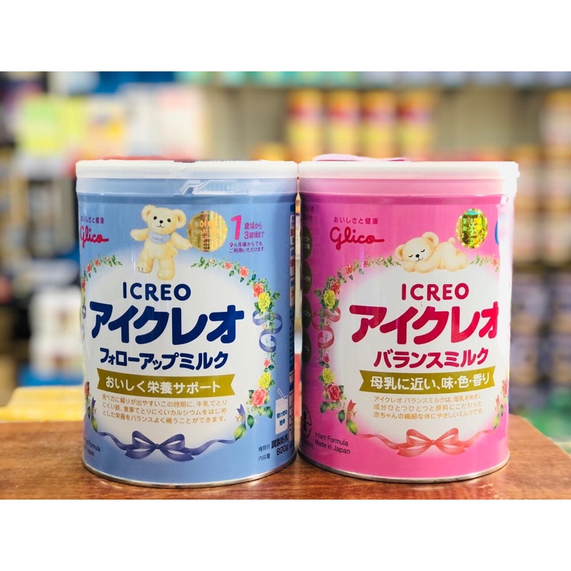 Sữa glico icreo số 0 và số 1, sữa hộp glico màu hồng và xanh nhật bản 800g - ảnh sản phẩm 1