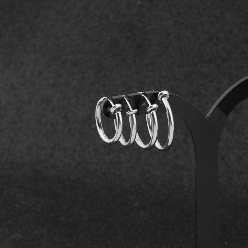 Khuyên kẹp nhiều màu, nhiều size, dày 2.3MM không gỉ sét