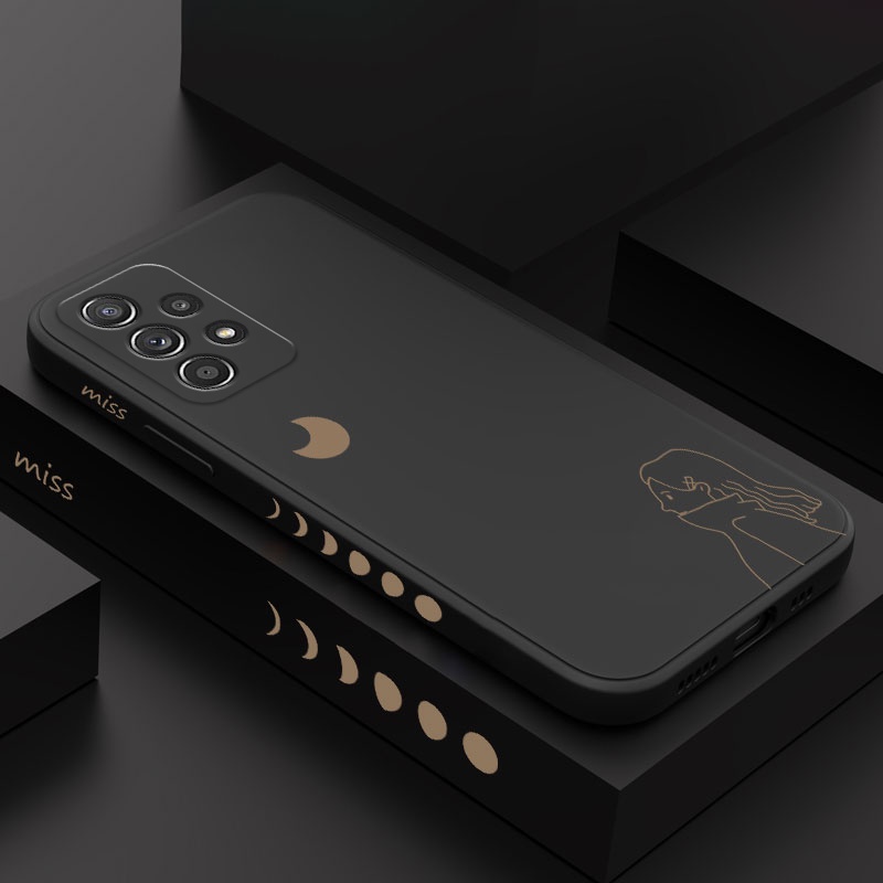 Ốp Điện Thoại Họa Tiết Mặt Trăng Twilight Miss Thoải Mái Cho Samsung Galaxy A72 A52 A52S A42 A32 4G 5G