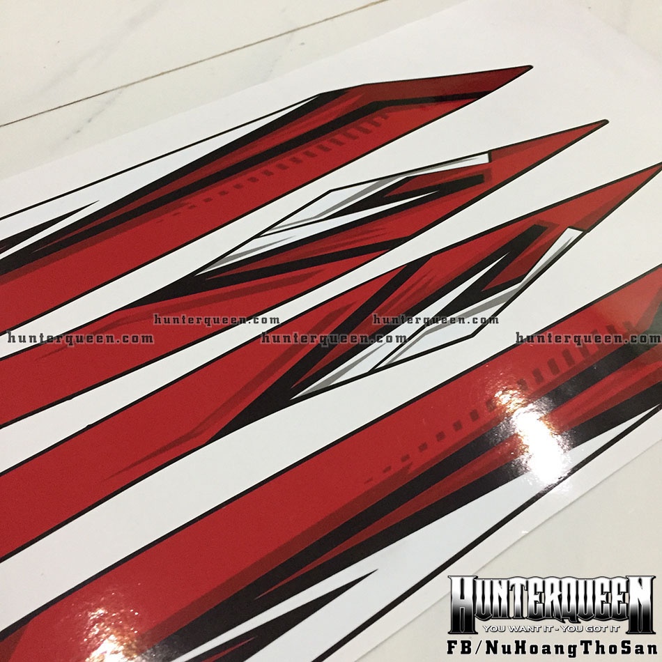 Tem rời Click 110. Đen đỏ. Thay đổi màu sắc và chi tiết theo yêu cầu. Sắc nét, bền màu, độ bền cao