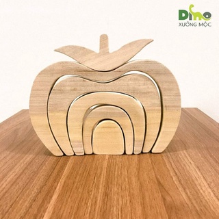 Đồ chơi gỗ xếp chồng kích thước lớn.