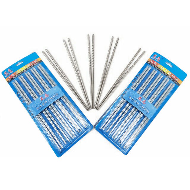 Vỉ 5 đôi đũa ăn nhà bếp Inox - An toàn, sang trọng, lịch sự