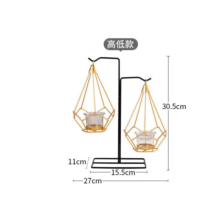 Chân Nến Hình Học Bằng Sắt Phong Cách Bắc Âu Trang Trí Nhà Cửa / Tiệc Cưới