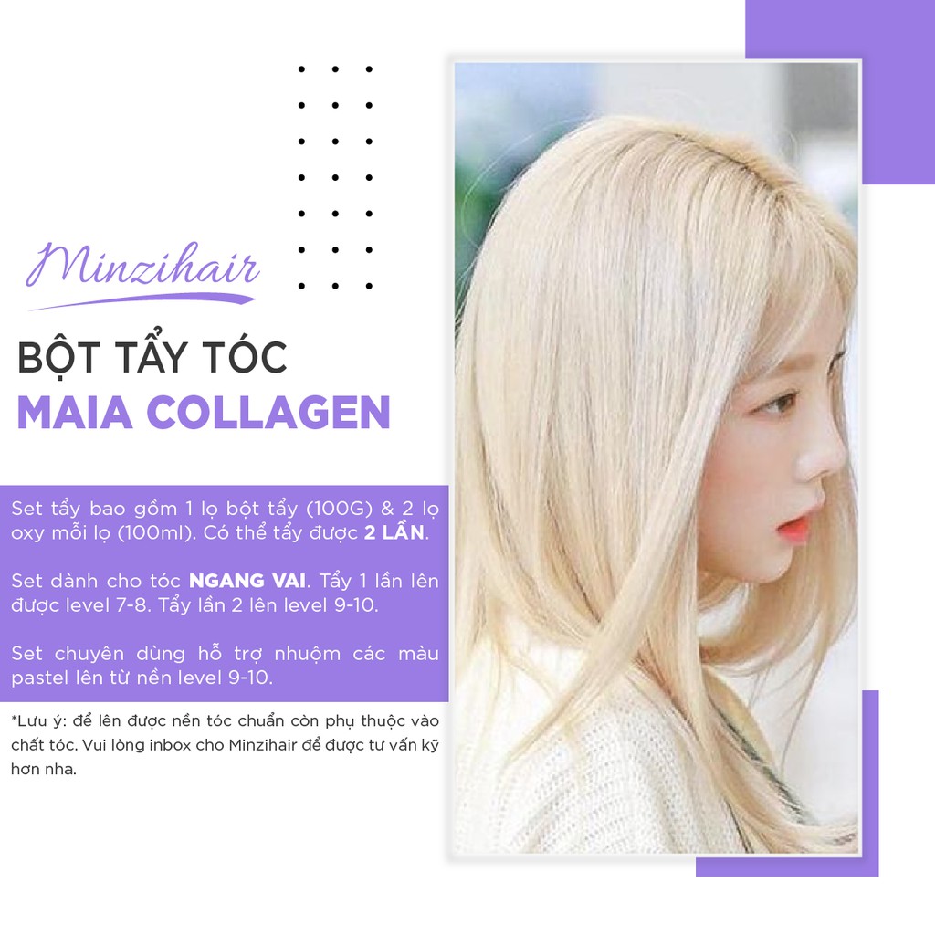 Tẩy Tóc Maia Collagen 100G - Siêu Phẩm Tẩy Tóc [Nhiều Gấp 5 Lần Tẩy Naco]