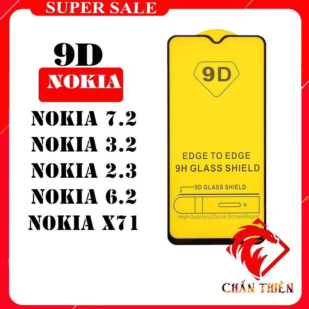 [FreeShip_50K] Kính Cường Lực Nokia 7.2/3.2/2.3/6.2/X71 9D Full Màn