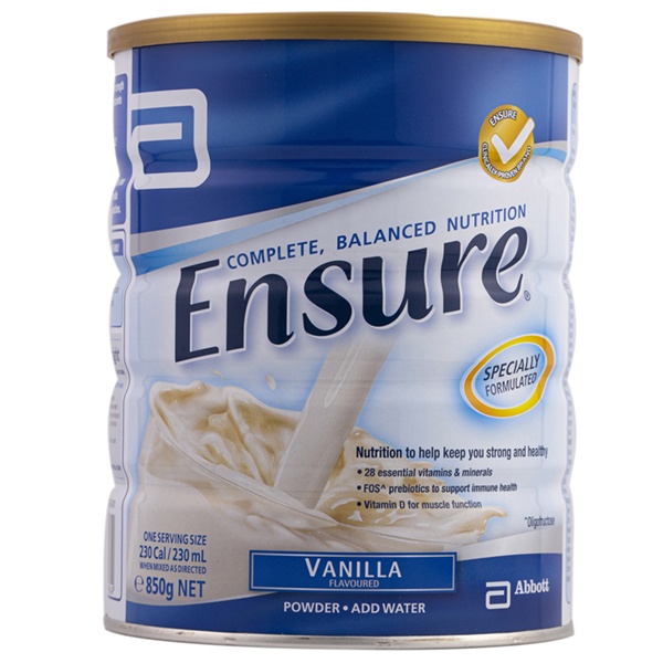 Sữa Ensure Úc 850g Chất Lượng Đảm Bảo, Giá Tốt ,Hàng Mới