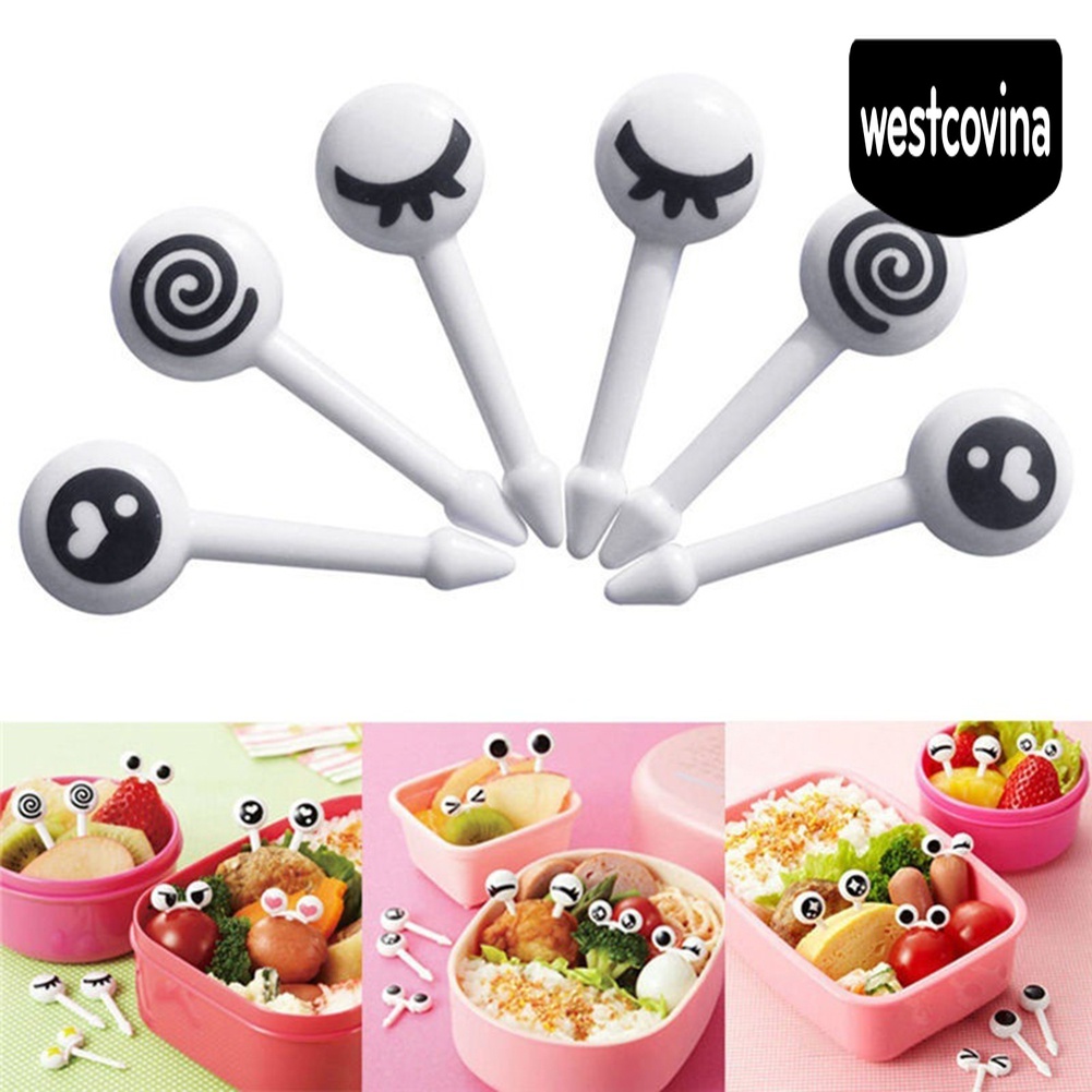 [Hot]☀ Set 10 Nĩa Ăn Trái Cây Hình Đôi Mắt Ngộ Nghĩnh
