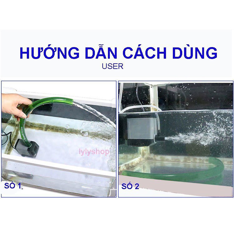 Máy bơm nước bể cá ATMAN AT-304S tiết kiệm điện ( Đen)