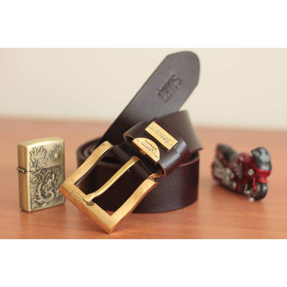 [BÁN GIÁ GỐC] DÂY THẮT LƯNG NAM DA BÒ MẶT ĐỒNG ĐÚC HÀNG HIỆU HÀN QUỐC | BigBuy360 - bigbuy360.vn