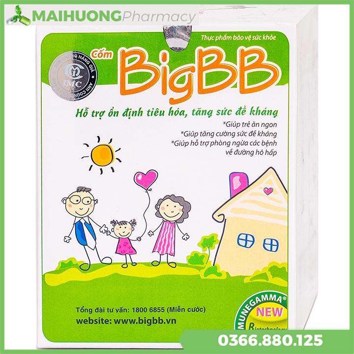 Cốm BigBB giúp trẻ ăn ngon, tăng hấp thu, tăng sức đề kháng, giúp trẻ ăn tốt, lên ký đều