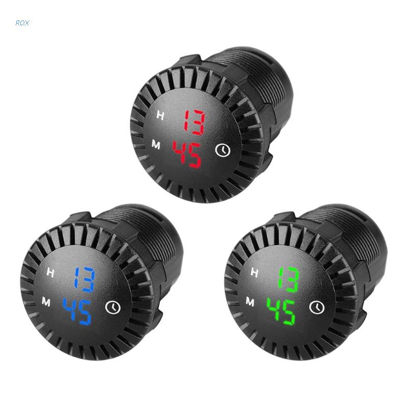 Đồng Hồ Điện Tử Màn Hình Cảm Ứng 12v / 24v Chống Nước 24 Giờ Cho Xe Hơi / Xe Máy