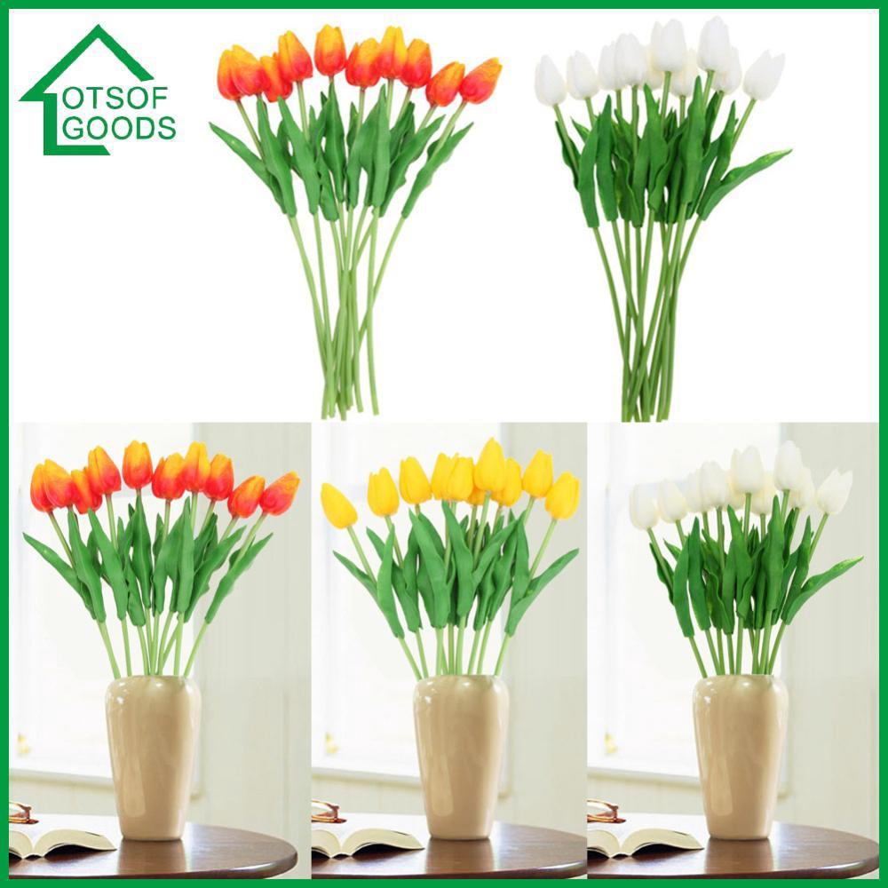 Bộ 10 hoa tulip nhân tạo trang trí tiệc cưới