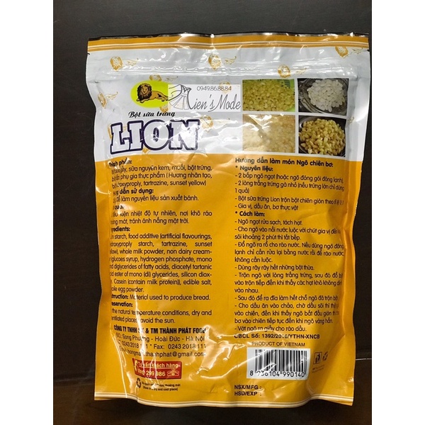 1kg Bột trứng sữa Lion sư tử