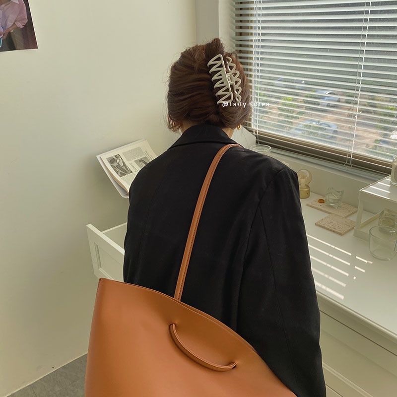 Kẹp tóc dạng tổ chim bằng nhựa acrylic cỡ lớn thời trang