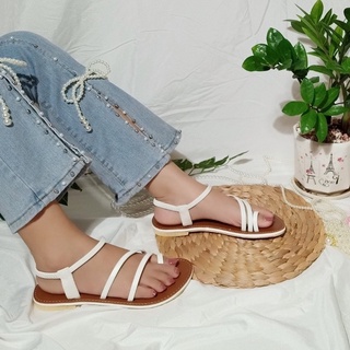 Dép sandal nữ 2 quai chun xỏ ngón cách điệu trẻ trung hình chụp thật_TB2Q xỏ