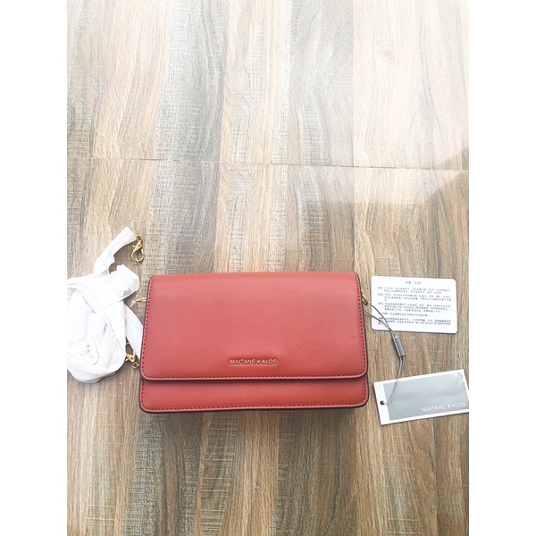 Túi xách nữ túi si hiệu Maitain Kalos màu đỏ cam gạch đeo chéo cầm tay siêu xinh 🥰 FREESHIP 🥰