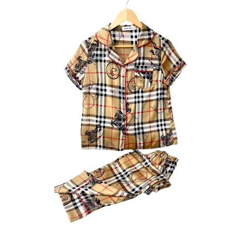 JAPAN SILK - Bộ cộc pijama lụa Nhật họa tiết sọc độc lạ cá tính