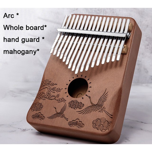 Đàn kalimba cega 17 phím gỗ tròn cứng France nguyên khối Mahagony GECKO000076-002 -Hàng chính hãng