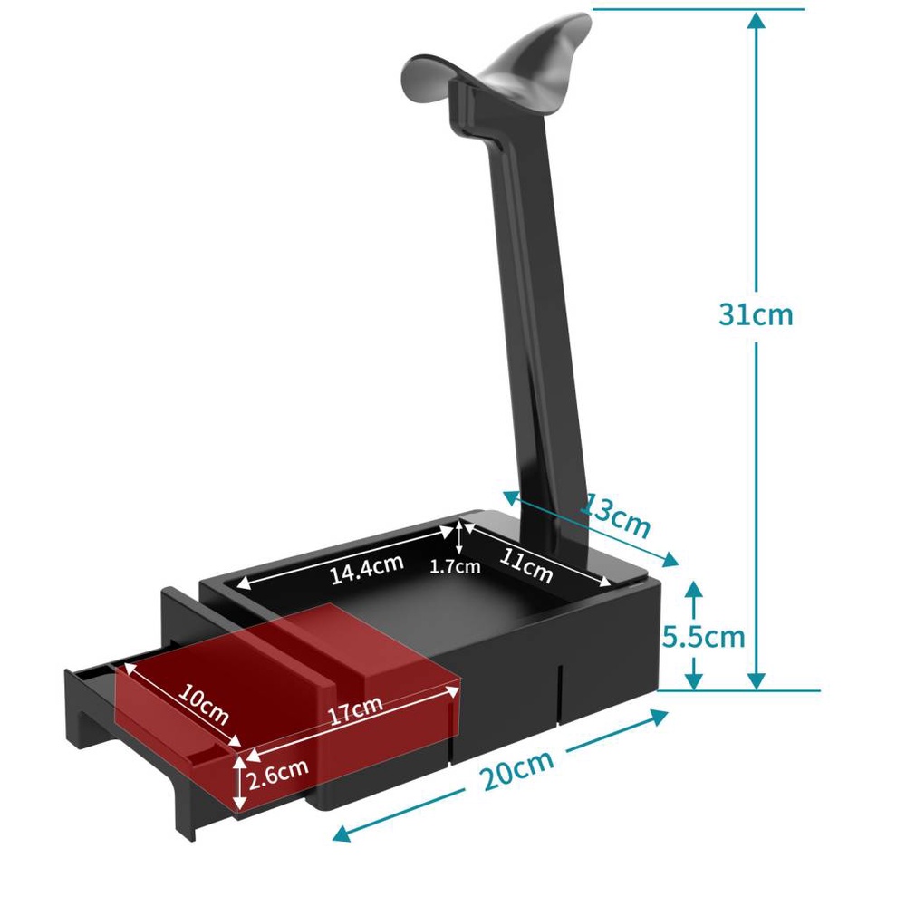 Giá đỡ tai nghe bằng gỗ nguyên khối và hợp kim nhôm, Thiết kế tinh tế, chắc chắn, phù hợp mọi loại tai nghe