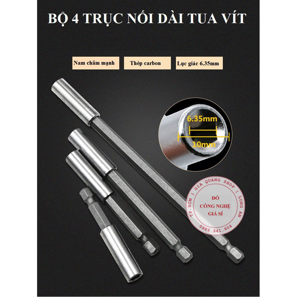 Bộ 4 Trục nối dài tua vít