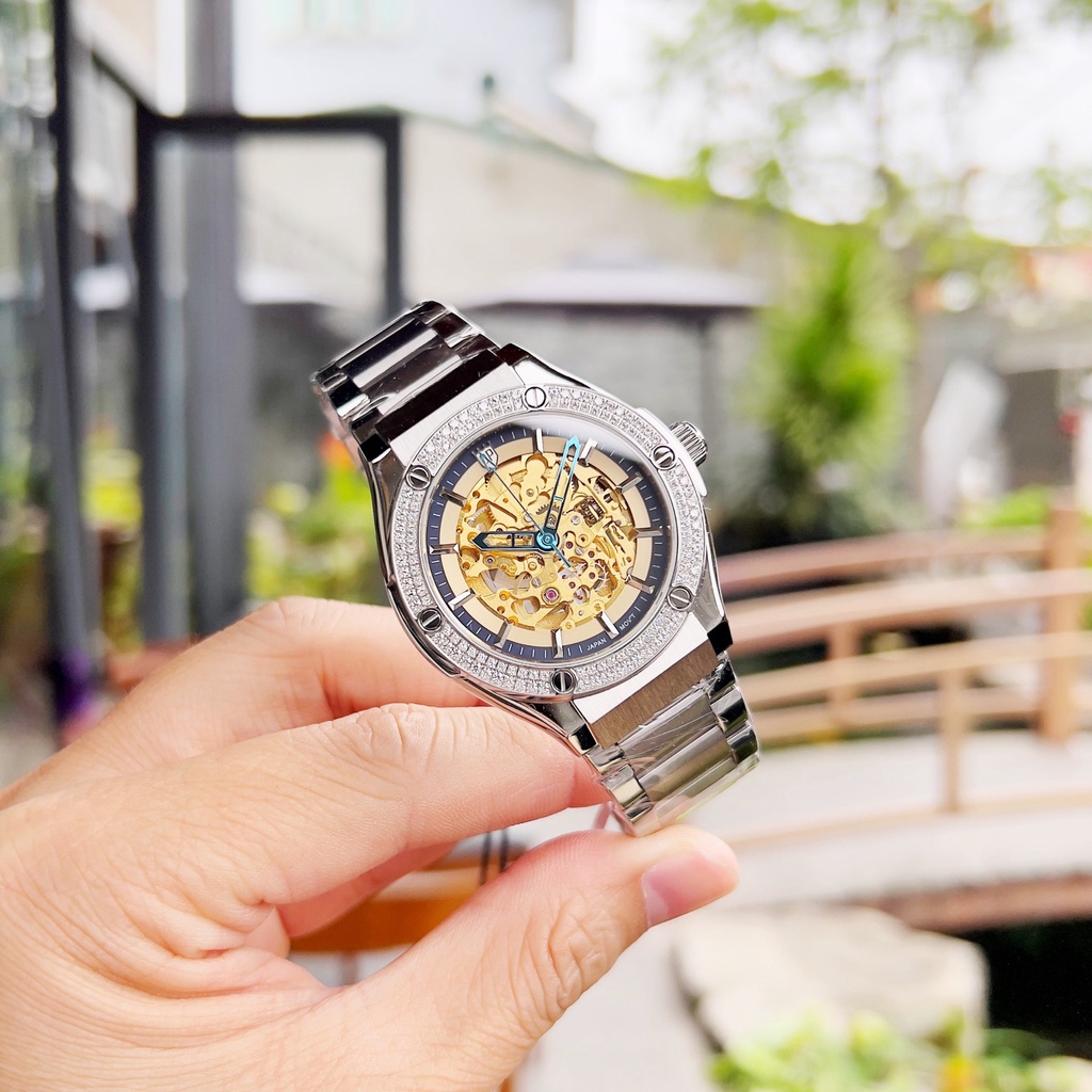 Đồng hồ nam dây kim loại Olym Pianus OP990-45 OP990-45.24 OP990-45.24ADGS đen