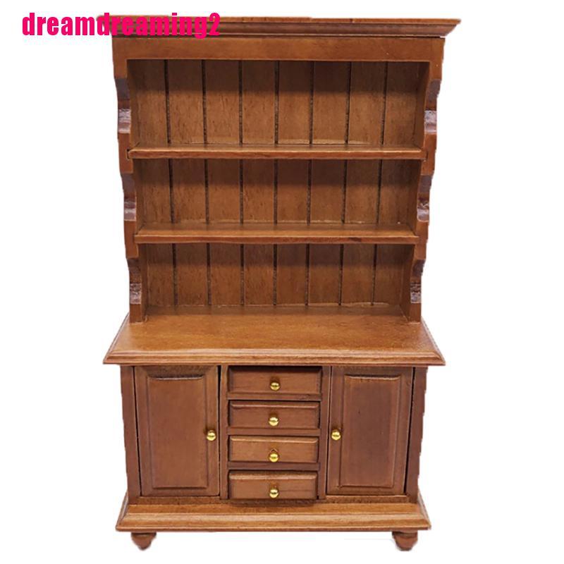 Tủ Gỗ Tỉ Lệ 1 / 12 Trang Trí Nhà Búp Bê