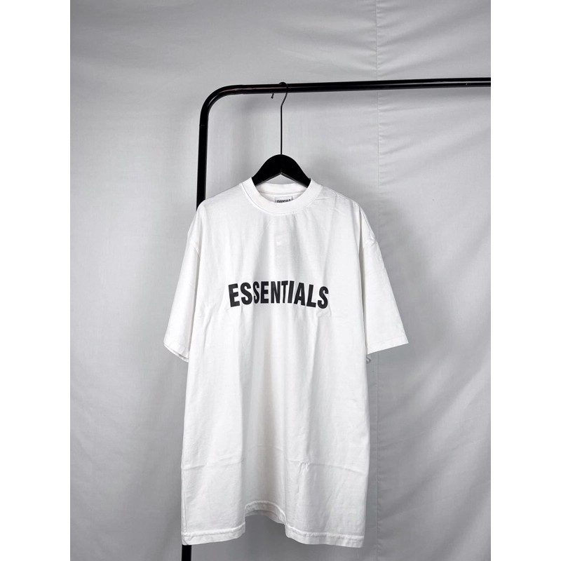 Áo thun tay lỡ ESSENTIALS in cao su nổi Hogoto shop , Áo thun unisex nam nữ form rộng oversize chất liệu Cotton | BigBuy360 - bigbuy360.vn